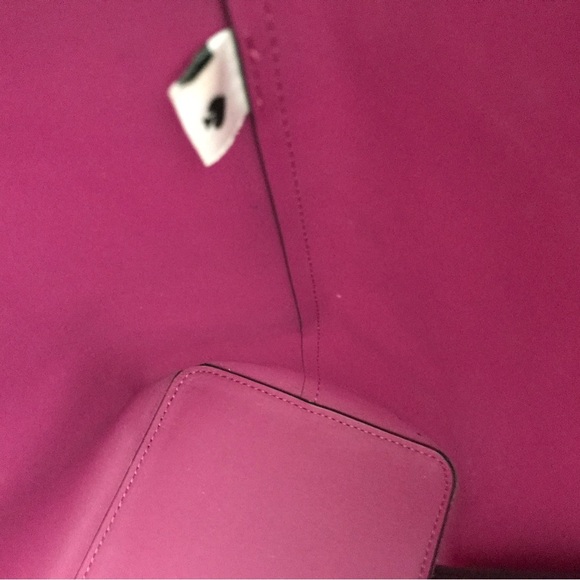 Kate Spade Kaci Medium Black Tote with Pink Lining NWOT